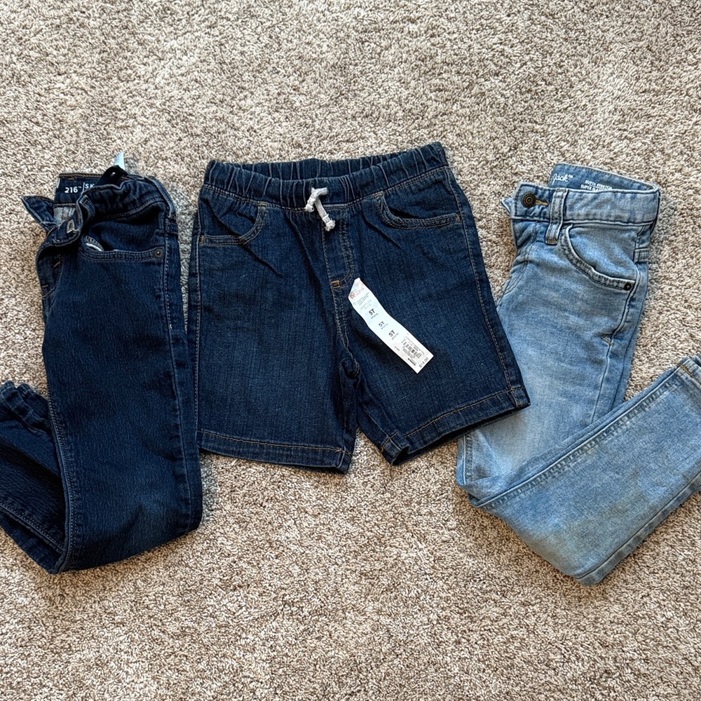 Stylish Kids Denim Shorts and Jeans Set